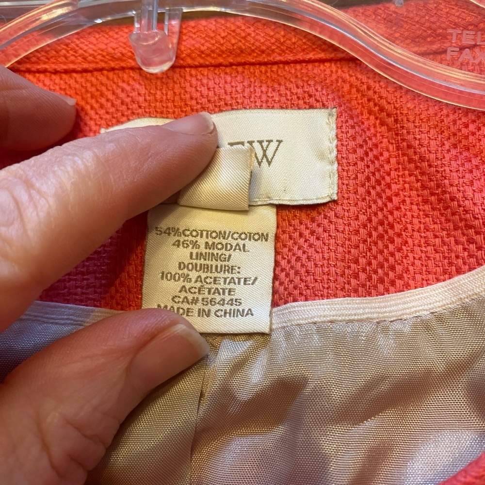 J. Crew Coral Fringe-Trim Cropped Lady Jacket - Picture 8 of 8